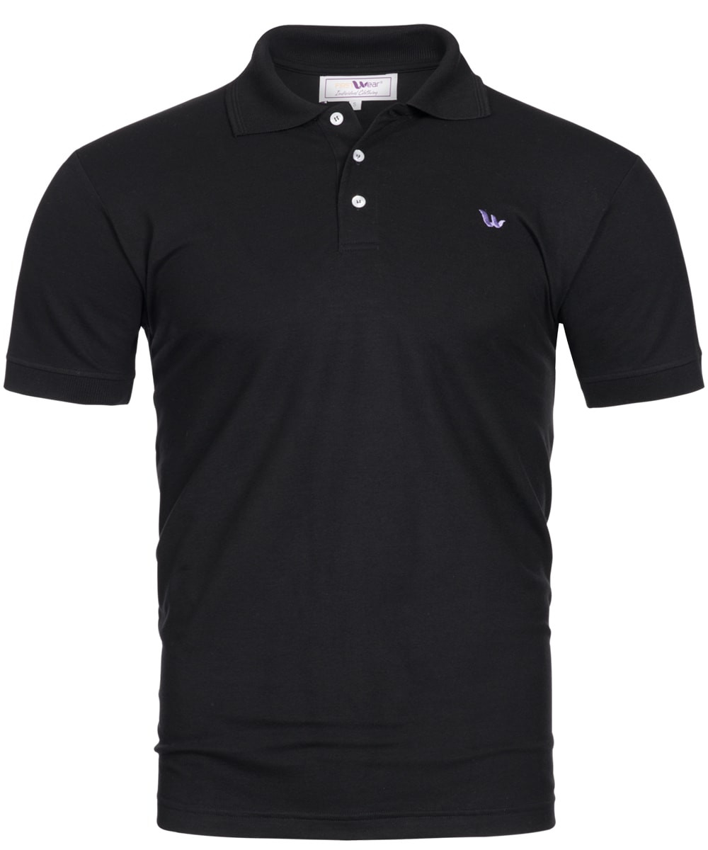 Visbatex Polo-Shirt Kurzarm - schwarz