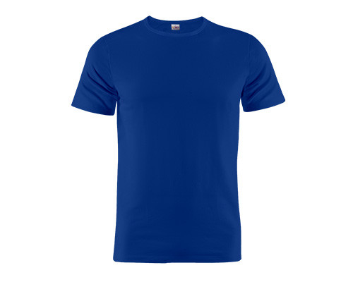 Blaues Rundhals T-Shirt aus 100% Baumwolle