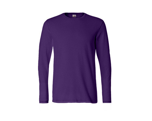 Violettes Langarm-T-Shirt aus Mischgewebe