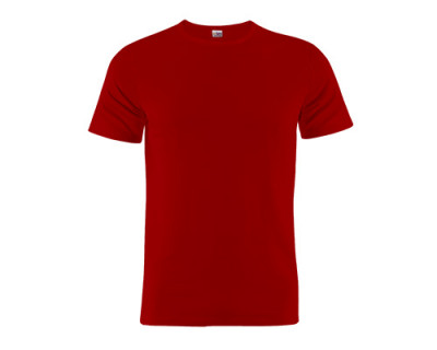 Rotes Rundhals T-Shirt aus 100% Baumwolle